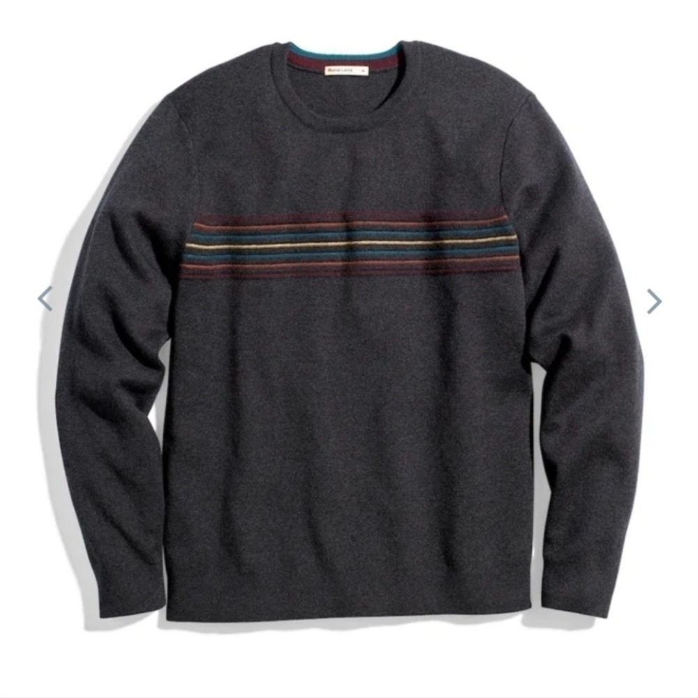 Marine Layer Gray Crewneck Sweater Classic Design sz medium